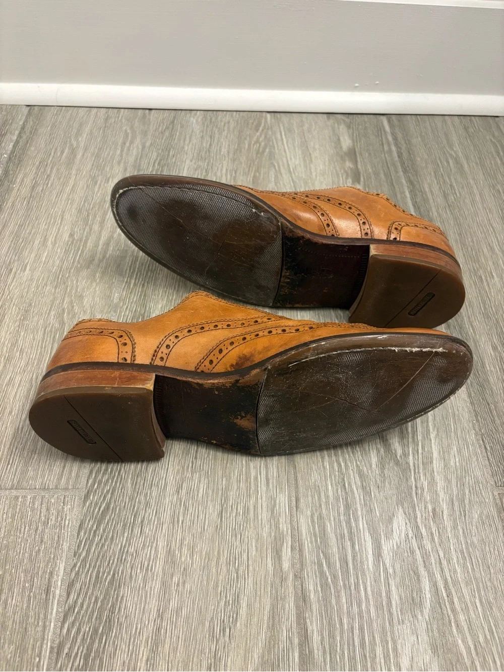 Cole Haan Tan Leather Wingtip Oxfords